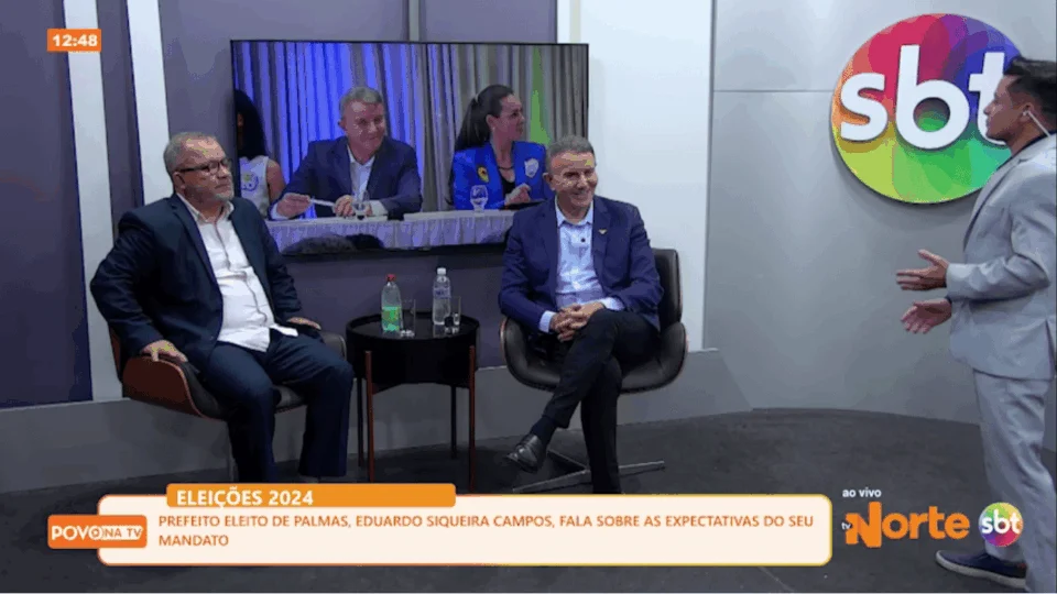 Eduardo Siqueira, prefeito de Palmas, detalha expectativas de mandato à TV Norte Tocantins