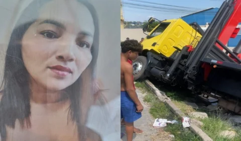 Mãe morre para salvar filha em acidente com caminhão em Manaus