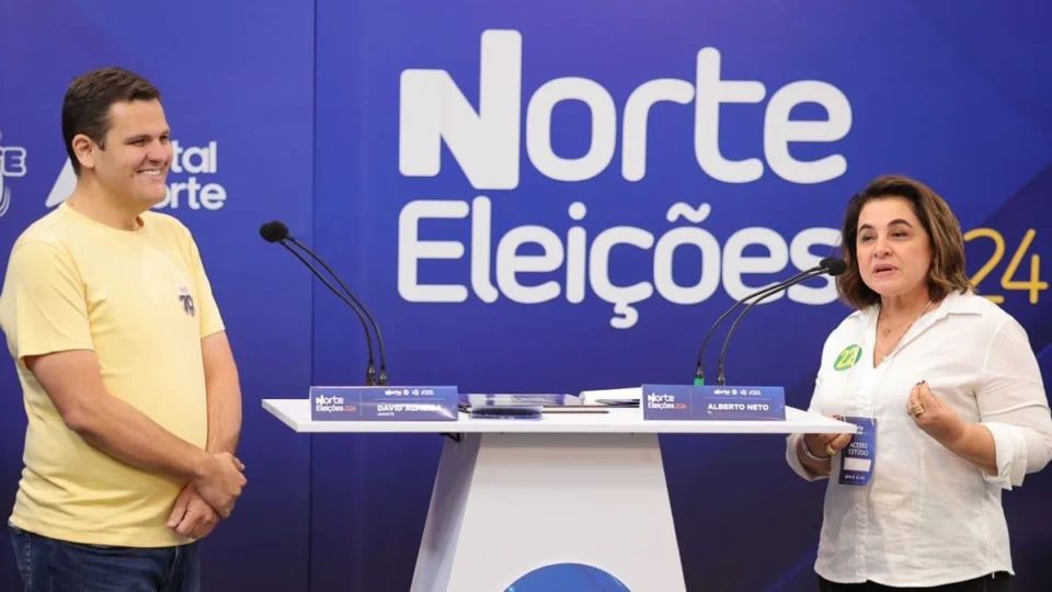 Debate TV Norte: ‘É verdade que eu devo IPTU’, diz Maria do Carmo, vice de Alberto Neto