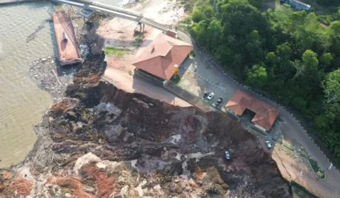 Terras caídas em Manacapuru: entenda fenômeno que atingiu porto