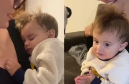VÍDEO: Pais descobrem técnica inusitada para acordar bebê e viralizam nas redes sociais