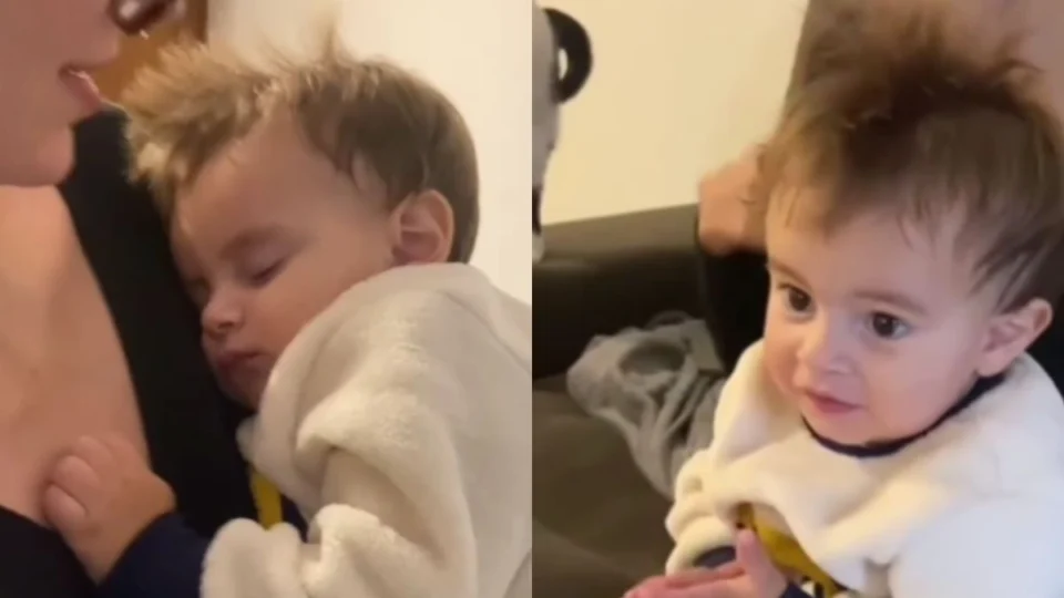 VÍDEO: Pais descobrem técnica inusitada para acordar bebê e viralizam nas redes sociais