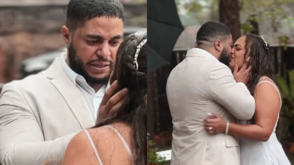 Vídeo de casamento na chuva viraliza pela animação dos convidados: assista