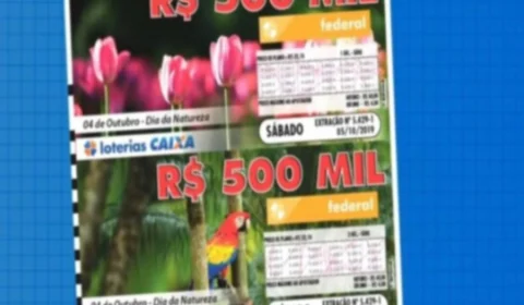 Loteria Federal de hoje, quarta-feira (09/10), concurso 5908; prêmio chega a R$ 500 mil
