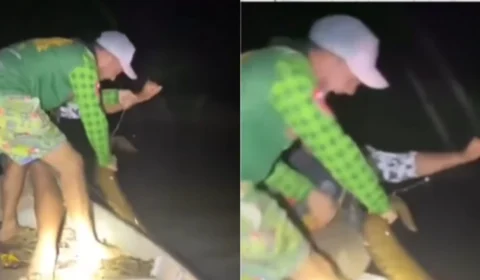 Homem desafia poraquê e sente o poder da descarga elétrica; vídeo viraliza