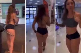 VÍDEO: Mulher é expulsa de academia por usar short curto e viraliza
