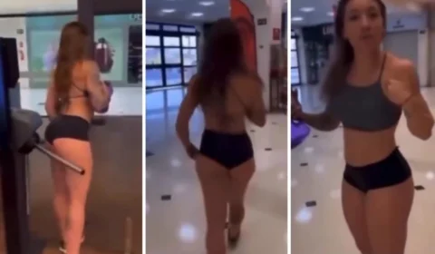VÍDEO: Mulher é expulsa de academia por usar short curto e viraliza