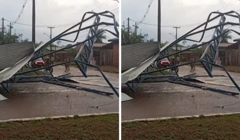 Temporal causa estragos em Alto Paraíso (RO) e deixa cidade sem energia