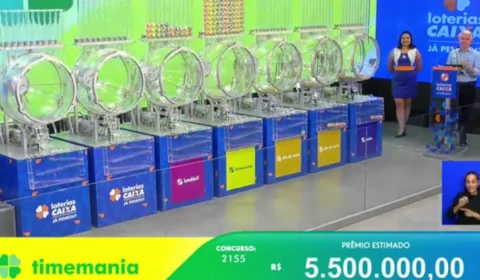 Timemania 2155: sem vencedor, prêmio atinge R$ 5,8 milhões