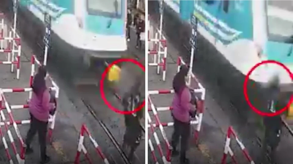Por um triz! Pedestre distraído com celular quase é atropelado por trem na Argentina; assista vídeo