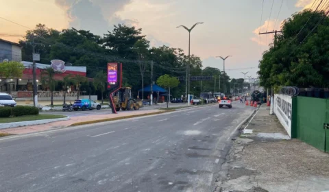 Trecho da avenida Mário Ypiranga é liberado após interdição para obra em Manaus
