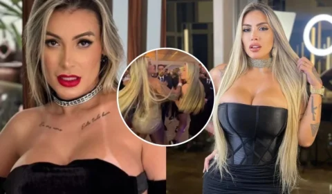 ESCÂNDALO! Andressa Urach termina com rosto suturado após sair no tapa com Juju Ferrari; veja vídeo