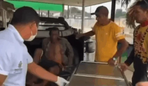 Homem é atacado por jacaré em Itacoatiara e tem perna dilacerada; veja vídeo