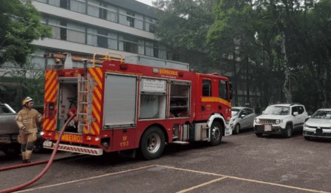 Incêndio atinge apartamento na Asa Norte, em Brasília; cachorro é resgatado