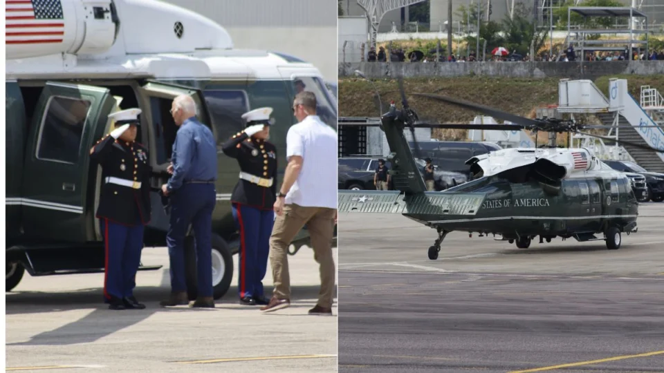 Joe Biden realiza sobrevoo sobre Manaus após desembarque