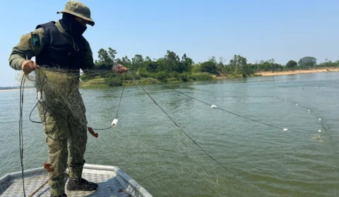 Operação Piracema: Naturatins apreende 200 metros de rede de pesca