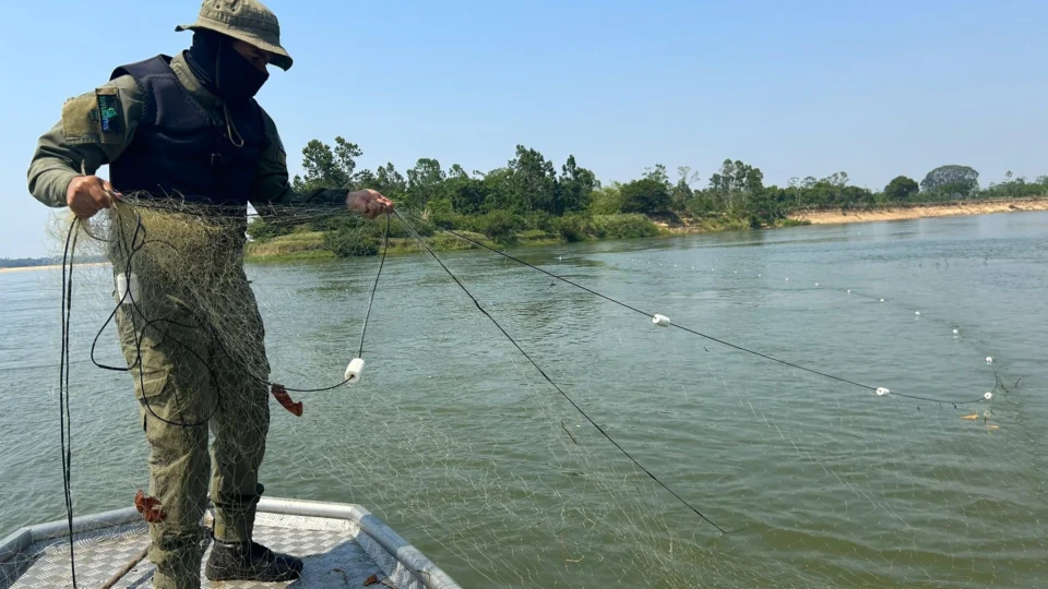 Operação Piracema: Naturatins apreende 200 metros de rede de pesca