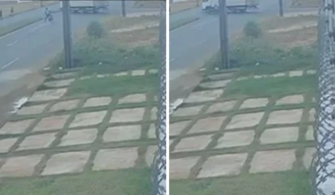 Vídeo mostra grave acidente entre mototáxi e caminhão de granja no RR; assista