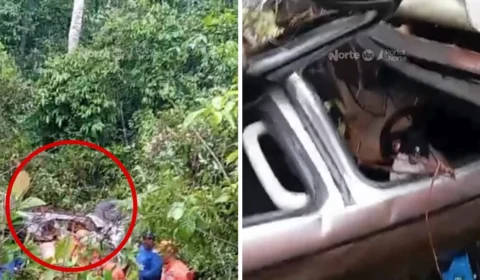 VÍDEO: caminhonete da Secretaria de Saúde de Porto Velho capota e deixa feridos