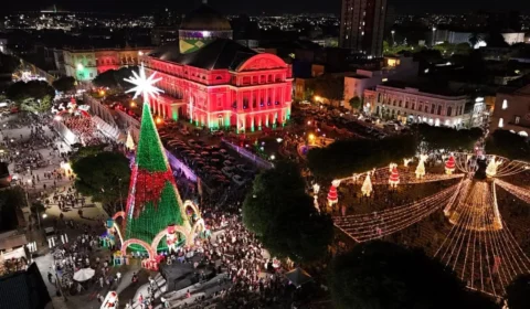 Decoração natalina no Largo de São Sebastião é inaugurada neste domingo (01) em Manaus