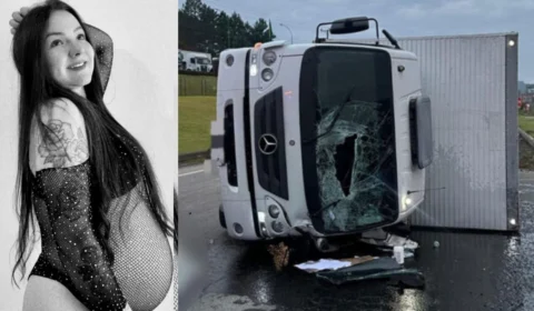Jovem grávida morre em acidente após ser atingida por caminhão