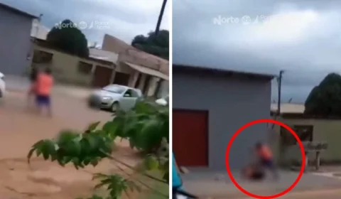 VÍDEO: homem persegue e ataca ex-mulher com faca em rua de Porto Velho