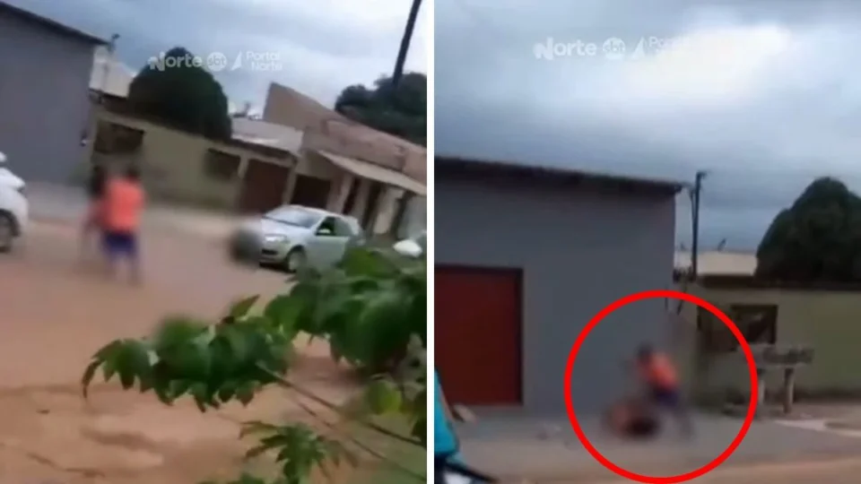 VÍDEO: homem persegue e ataca ex-mulher com faca em rua de Porto Velho