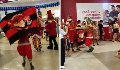 ‘Elfo do Papai Noel’ vira meme em Manaus ao comemorar título do Flamengo; veja