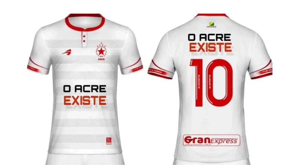 Uniforme do Rio Branco ostenta frase a pedido dos torcedores: ‘O Acre Existe’