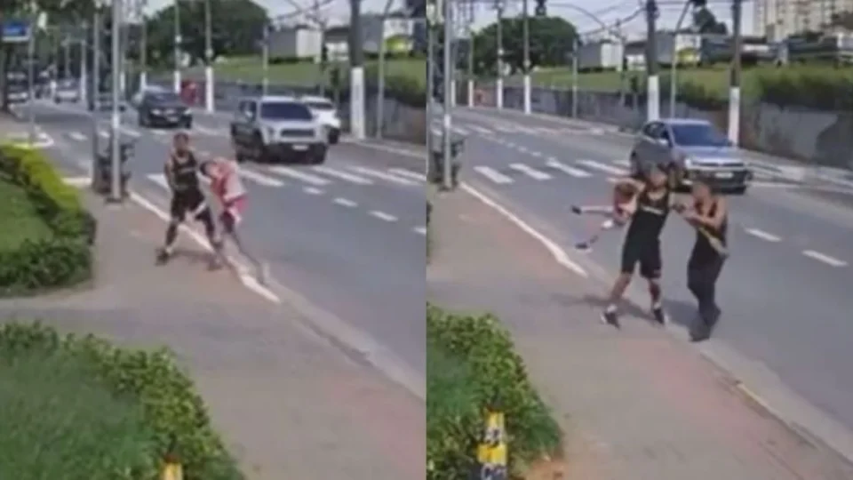 VÍDEO: Homem agride babá e tenta sequestrar criança na rua
