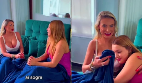 Andressa Urach grava vídeo com nora DJ Gabi Ayala e provoca reações na web