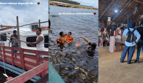 Lucas Guimarães conhece Manaus ao lado de Isabelle Nogueira e grava quadro para ‘Eita, Lucas!’