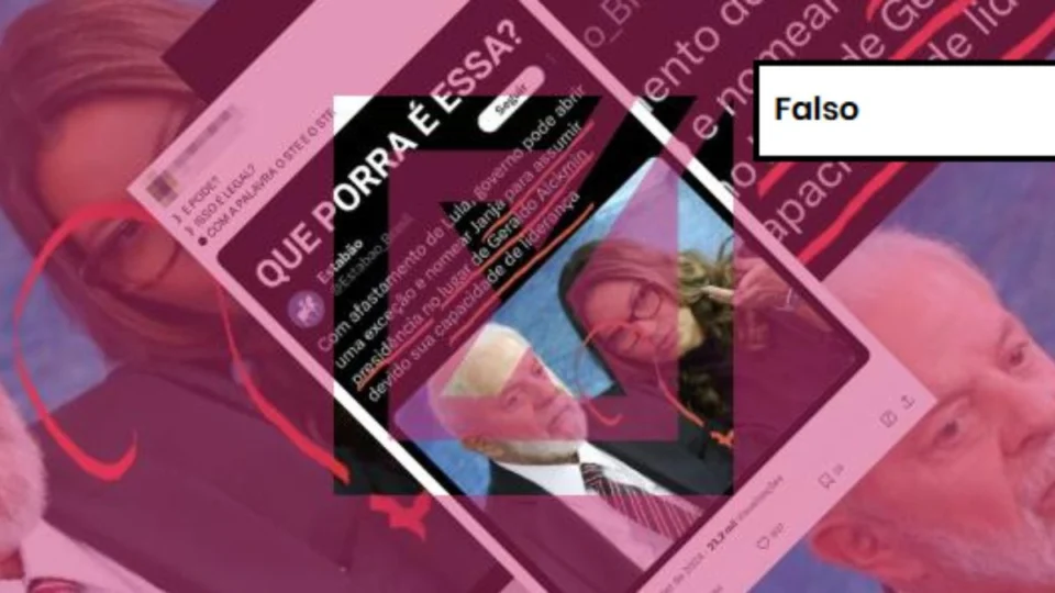 É falso que Janja pode assumir presidência caso Lula seja afastado
