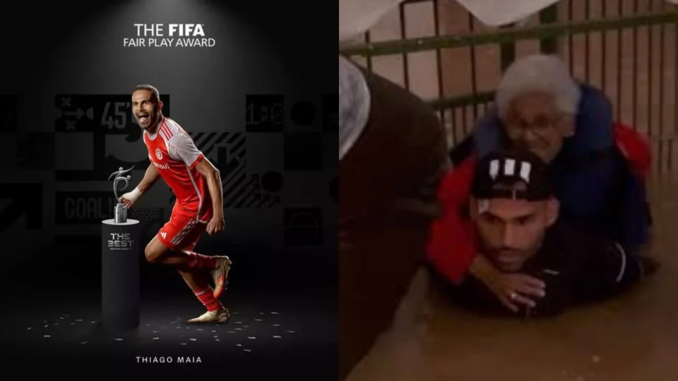 Thiago Maia ganha prêmio Fifa Fair Play por atuação na tragédia no Rio Grande do Sul