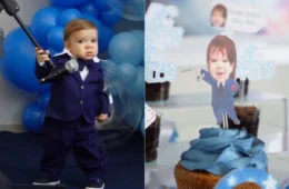 “Robertinho Carlos”: bebê faz sucesso com tema de mesversário