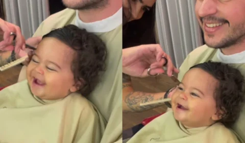 VÍDEO: corte de cabelo de bebê vira show de gargalhadas