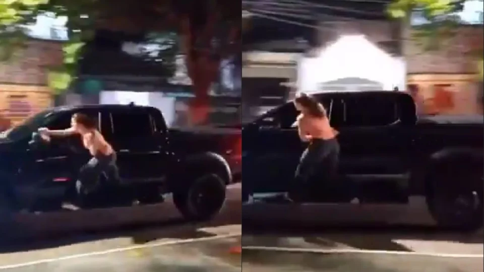 VÍDEO: Mulher traída pendurada em carro do marido viraliza na web