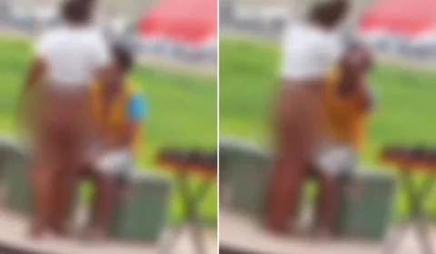 Mulher fica nua em praça de Tarauacá, no Acre, e assedia homem em plena luz do dia