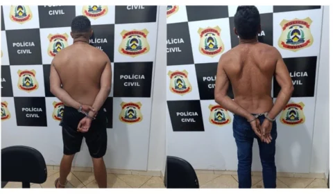Dois homens são presos em flagrante após roubo e agressão a idoso em Goianorte (TO)