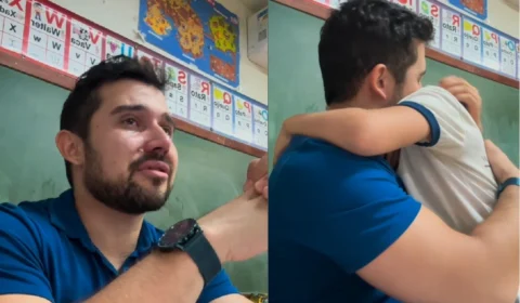 Professor se emociona em discurso de fim de ano e vídeo viraliza: “Dinheiro nenhum paga”