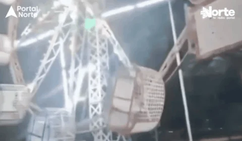 Roda gigante quebra e três pessoas ficam feridas em Boa Vista; veja vídeo