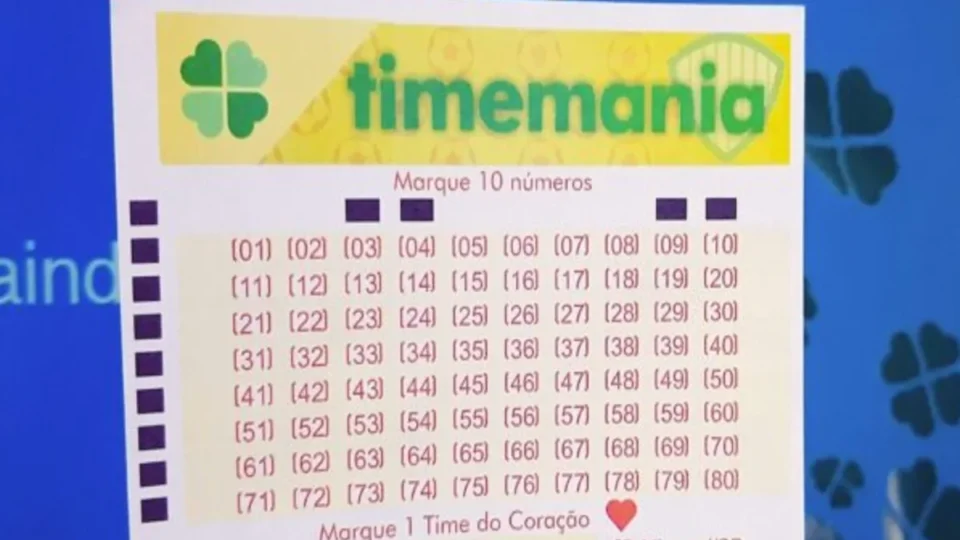 Timemania 2180: duas apostas faturam prêmio de R$ 7,8 milhões cada