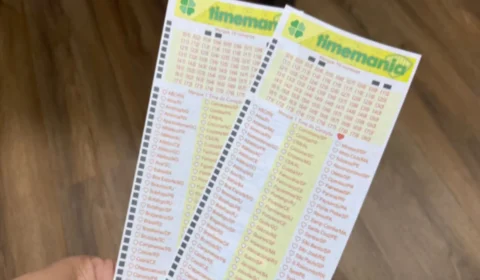 Timemania de hoje, terça-feira (31/12), concurso 2187; prêmio chega a R$ 1,3 milhão