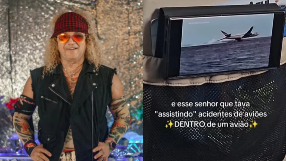 Wanderley Andrade ‘assiste’ acidente de avião durante viagem e assusta passageira; veja
