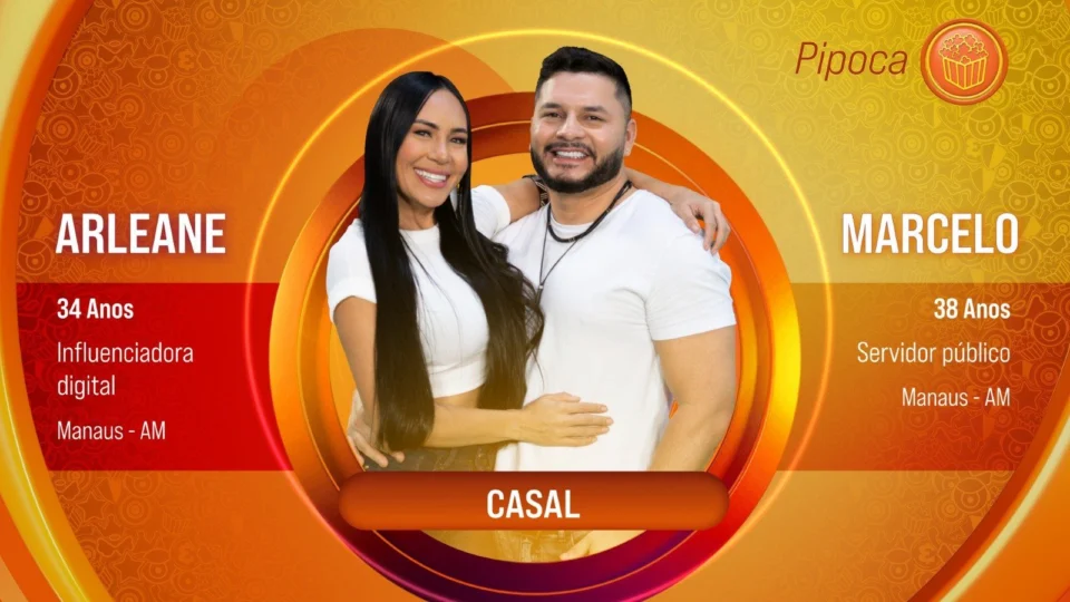 BBB 25: conheça Arleane Marques e Marcelo Prata, casal de Manaus