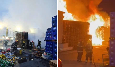 ‘Unidade segue normalmente’ diz Ambev após incêndio atingir cervejaria em Manaus