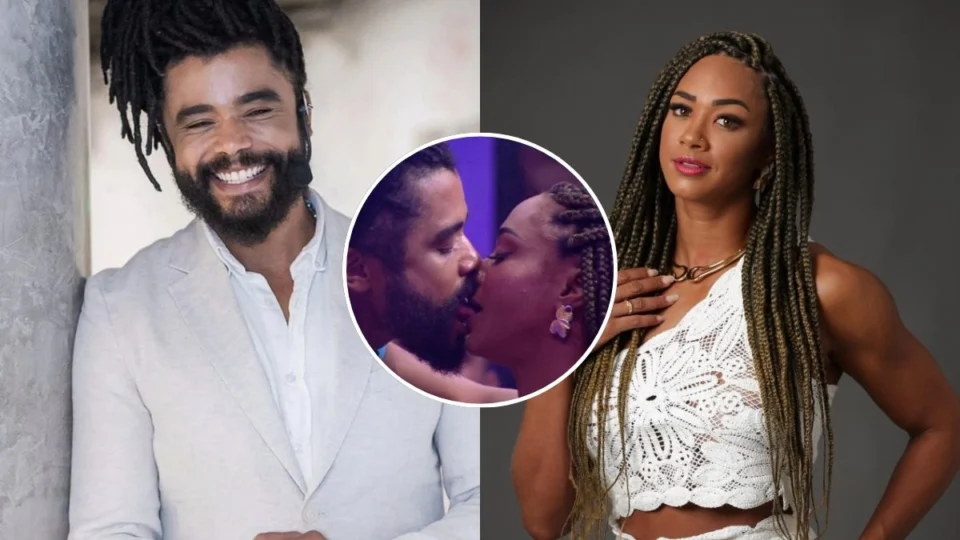 BBB25: Aline e Diogo surpreendem com beijo ardente durante festa; veja vídeo