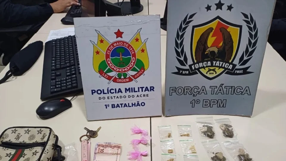Jovem é preso pela sétima vez por tráfico de drogas em Rio Branco, diz polícia