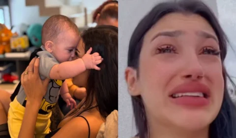 VÍDEO: Bia Miranda cai no choro e acusa DJ Buarque de impedir convivência com o filho