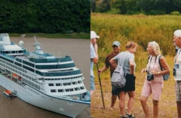 Temporada 2025: navio de luxo visitou Parintins e agora navega para Manaus
